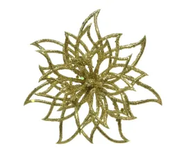 kwiat-zloty-brokat-na-klipsie-ozdobny-plastik14cm