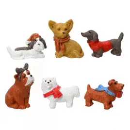 miasteczko-swiateczne-figurki-psy-dekoracja-6szt
