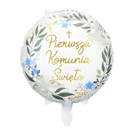 balon-foliowy-okragly-bialy-komunijny-niebieski-wieniec-na-komunie-swieta