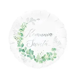 balon-foliowy-komunia-swieta-bialy-liscie-eukaliptusa-na-komunie-45cm