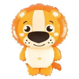 balon-foliowy-pomaranczowy-lew-zwierzatko-safari-duzy-63cm