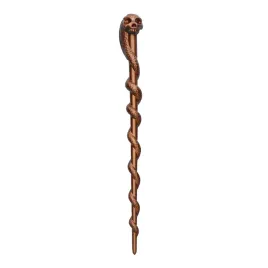 rozdzka-berlo-waz-i-czaszka-brazowa-czarodziej-halloween-34cm