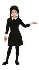 stroj-dla-dzieci-wednesday-addams-czarna-sukienka