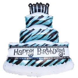 balon-foliowy-tort-urodzinowy-niebieski-tygrysie-paski-happy-birthday-98cm