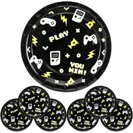 talerzyki-papierowe-okragle-gamer-czarne-23cm-6szt