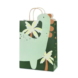 torba-na-prezentowa-zielona-dinozaur-palmy-37cm