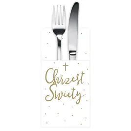 kieszonki-na-sztucce-serwetki-papierowe-biale-zlote-na-chrzest-swiety-6szt