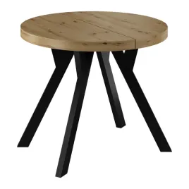 stol-okragly-rozkladany-artisan-100-200cm-noga-y-czarna