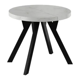 stol-okragly-rozkladany-marmur-bialy-100-200cm-noga-y-czarna