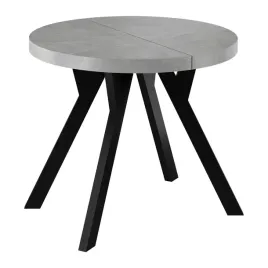 stol-okragly-rozkladany-beton-100-200cm-noga-y-czarna