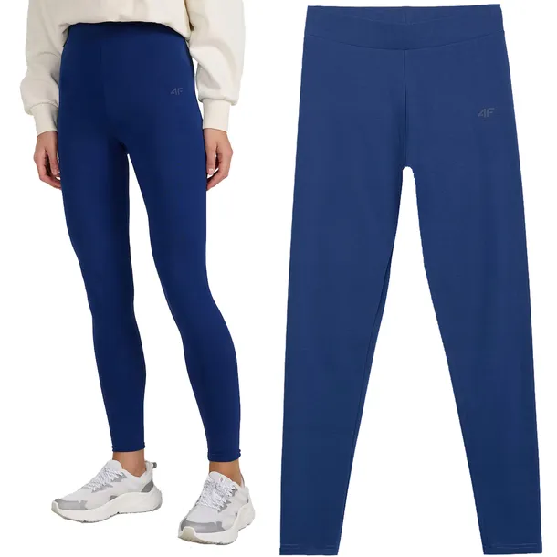 Legginsy 4F Damskie Wysoki Stan Leginsy Mocno Kryjące Bawełna F195-031S-M
