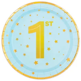 talerzyki-papierowe-1-st-birthday-zlote-gwiazdki-blekitny-partypal