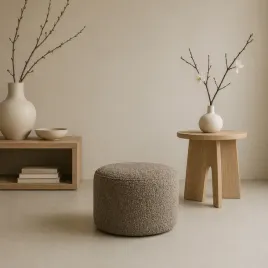 pufa-okragla-tapicerowana-40cmboho-boucle-nowoczesna-do-salonu