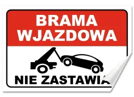 naklejka-brama-wjazdowa-nie-zastawiac-30x20-samoprzylepna