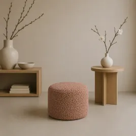 pufa-okragla-tapicerowana-40cmboho-boucle-nowoczesna-do-salonu