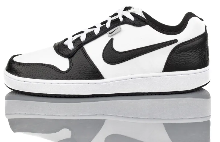 Buty Męskie Sportowe Skórzane Nike Ebernon Low Prem Czarno-Białe R-44,5