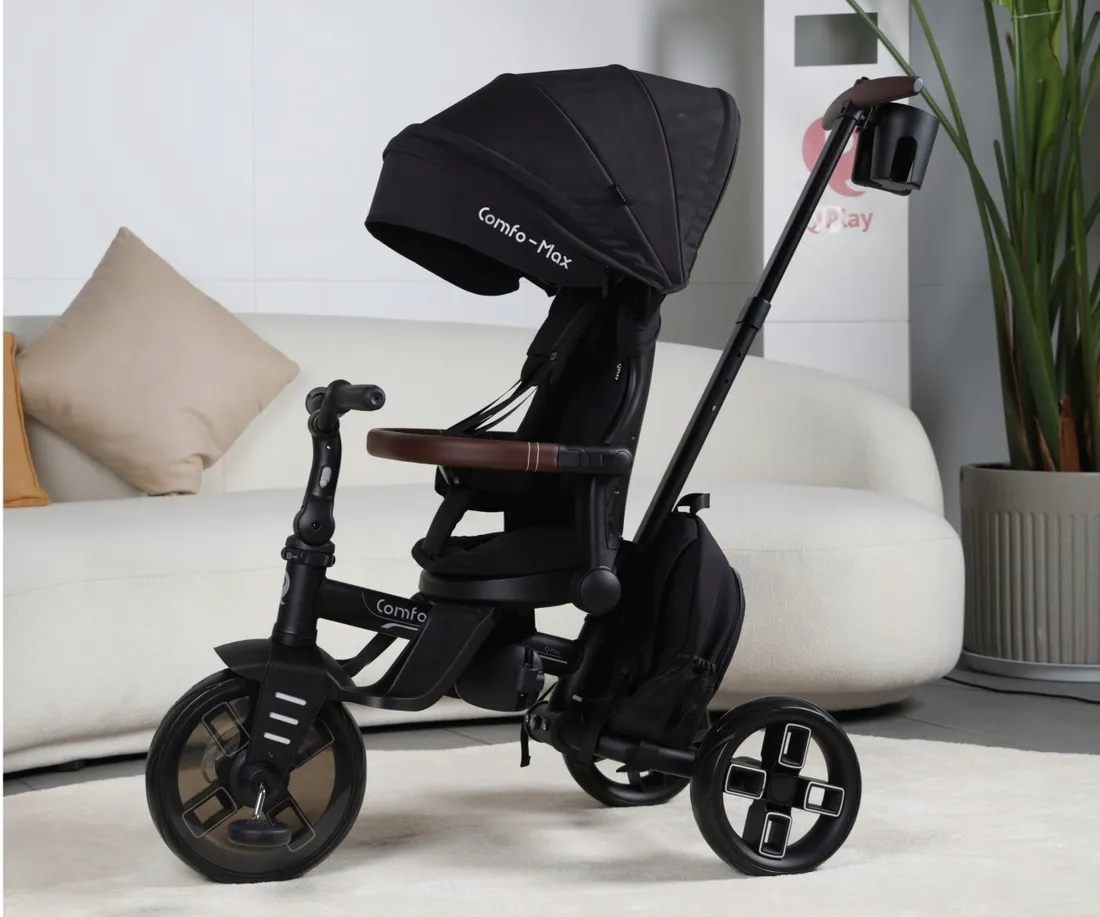 qplay-rowerek-trojkolowy-comfo-max-360-black-stan-nowy
