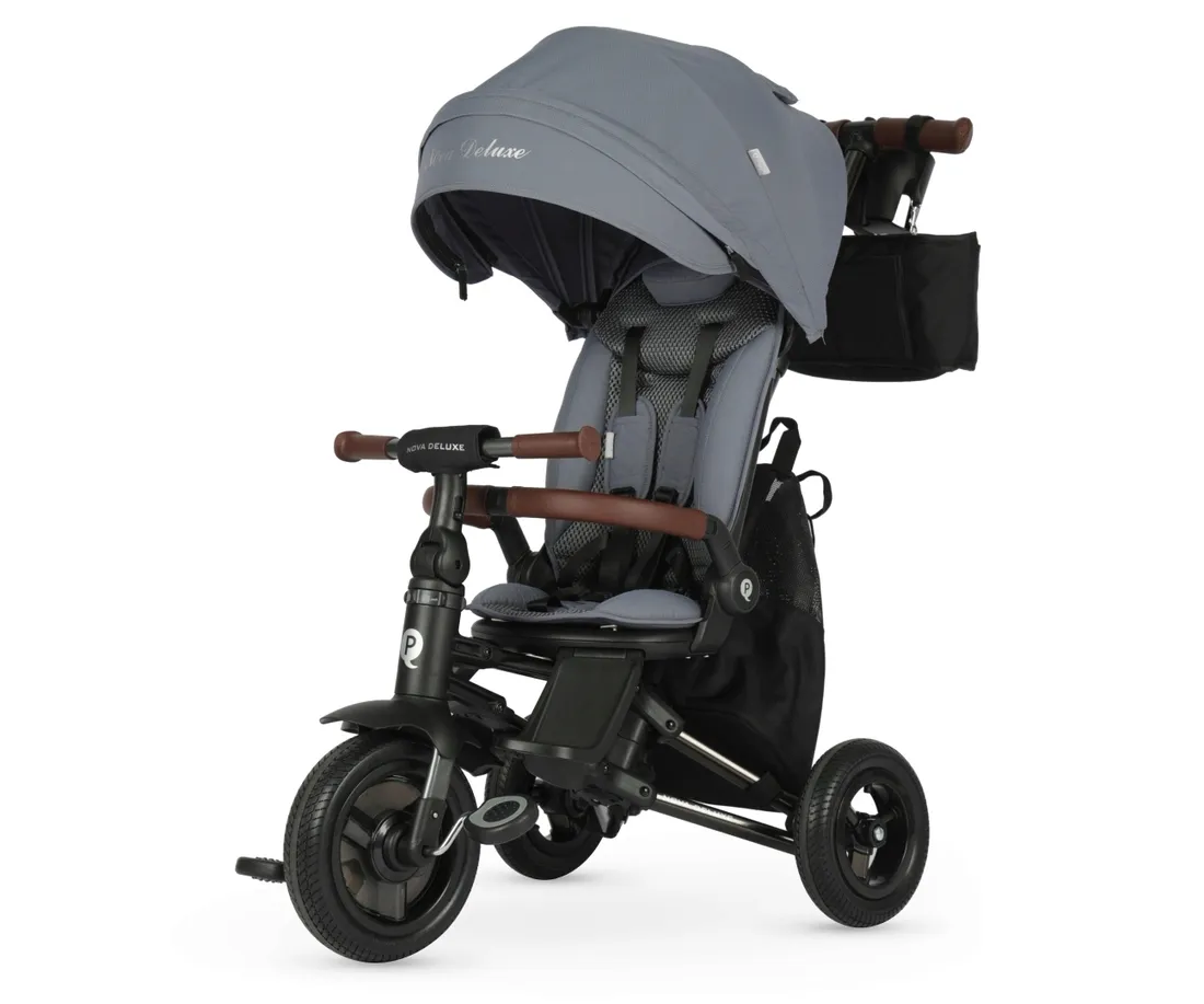 rower-trojkolowy-qplay-nova-deluxe-grey-stan-nowy