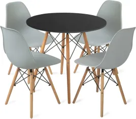 stol-80cm-black-4-krzesla-skandynawskie