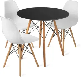 stol-80cm-black-3-krzesla-skandynawskie