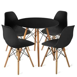 stol-80cm-black-4-krzesla-skandynawskie