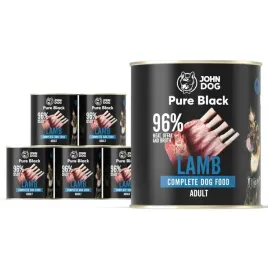 john-dog-pure-black-adult-jagniecina-6x800g