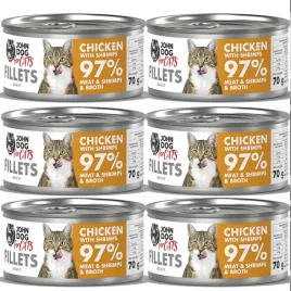 john-dog-for-cats-fillets-kurczak-krewetki-6x70g