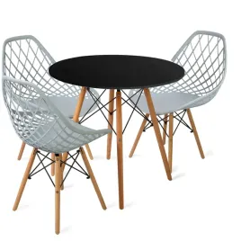 stol-80cm-black-3-krzesla-skandynawskie