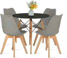 stol-80cm-black-4-krzesla-skandynawskie