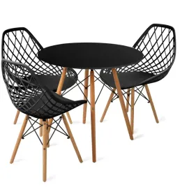 stol-80cm-black-3-krzesla-skandynawskie