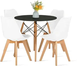 stol-80cm-black-4-krzesla-skandynawskie