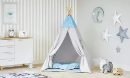 namiot-tipi-tipoo-gwiazdki-niebieskie-szary