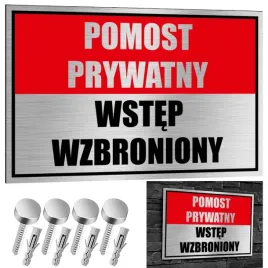 nierdzewna-tabliczka-pomost-prywatny-wstep-wzbroniony-30x20-aluminium