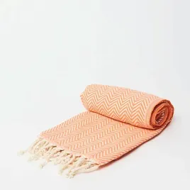 recznik-hammam-damla-100percent-naturalna-bawelna-yeye-pomaranczowy
