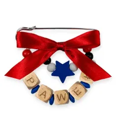 zawieszka-przypinka-z-agrafka-i-czerwona-kokardka-niebieska-czarna