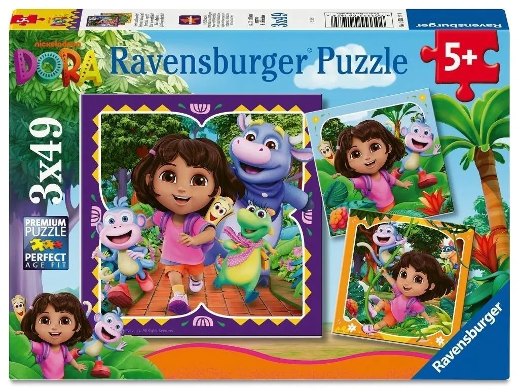 puzzle-dla-dzieci-2d-dora-3x49el