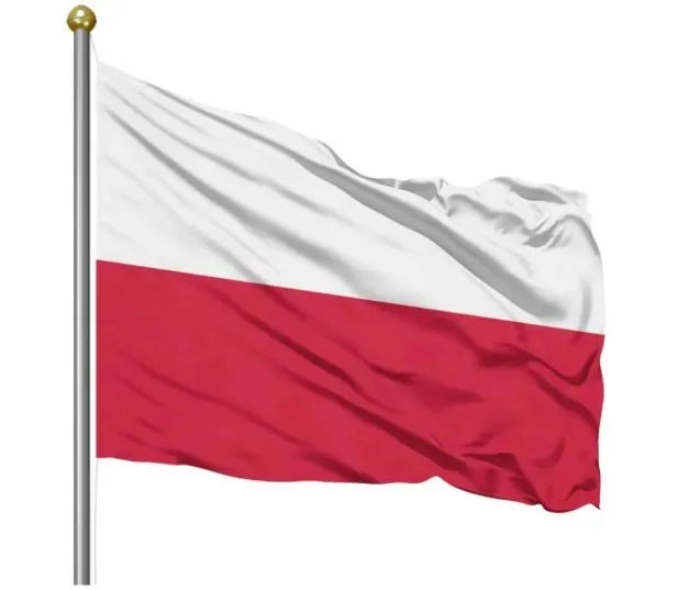 Flaga Polski Polska Narodowa na Maszt 150x90 CM + 3 oczka PRODUCENT