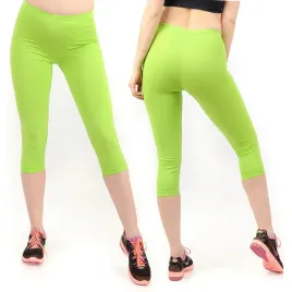 legginsy-damskie-3-4-krotkie-polskie-bawelniane-getry-limonkowe-4xl