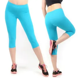legginsy-damskie-3-4-krotkie-polskie-bawelniane-getry-turkusowe-xl