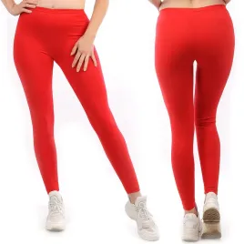 legginsy-damskie-dlugie-polskie-getry-bawelniane-czerwone-l