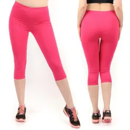 legginsy-damskie-3-4-krotkie-polskie-bawelniane-getry-rozowe-xl