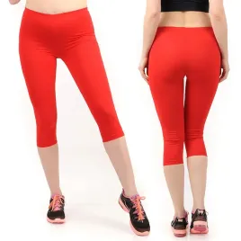 legginsy-damskie-3-4-krotkie-polskie-bawelniane-getry-czerwone-xxxl