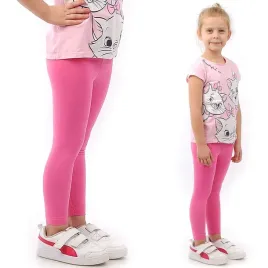 legginsy-dzieciece-dlugie-bawelniane-klasyczne-jasny-roz-140