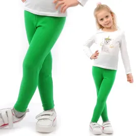 legginsy-dzieciece-dlugie-bawelniane-klasyczne-zielone-116