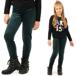 legginsy-dziewczece-welurowe-elastyczne-spodnie-getry-welur-butelkowe-158