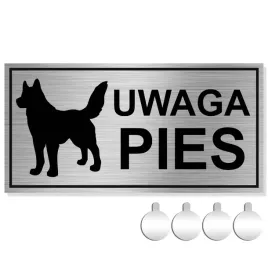 nierdzewna-tabliczka-uwaga-pies-10x20-aluminium-przylepce
