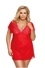 czerwona-koszula-nocna-koronka-sydney-halka-stringi-xxl