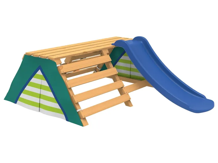 DREWNIANA ZJEŻDŻALNIA ZE WSPINACZKĄ Playtive 80 cm do 50