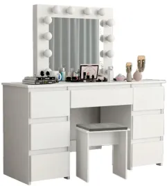 toaletka-kosmetyczna-z-lustrem-12led-biala-taboret