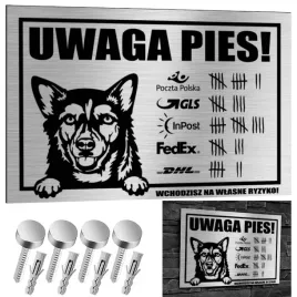 nierdzewna-tabliczka-uwaga-pies-husky-30x20-aluminium